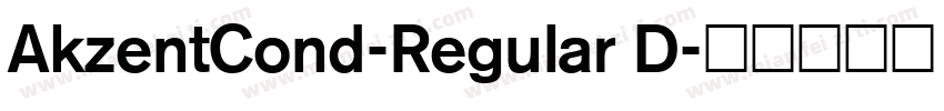 AkzentCond-Regular D字体转换